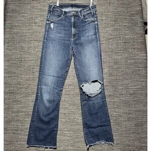 Mother Jeans Women's Size 28 Blue The Hustler Ankle Fray Style 1117-104